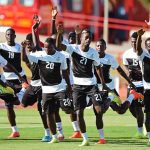 Ghana's players warm up during a training session in Brasilia. (Pic: AFP)