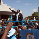 Malawi's President Peter Mutharika of the Democratic Progressive Party waves to supporters after he was sworn in in Blantyre on May 31 2014. (Pic: Reuters)