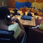 An MP listens to UN Secretary General Ban Ki Moon speak at the Rwandan Parliament building on January 29 2008, in Kigali. (Pic: AFP)