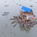 The Makoko Floating School was built for the Makoko water community in Lagos. (Pic: NLÉ / Iwan Baan)