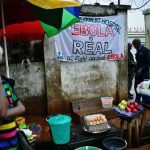 A sign warning of the dangers of Ebola outside a government hospital in Freetown on August 13 2014. (Pic: AFP)