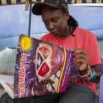 Kasha Jacqueline Nabagesera with an issue of 'Bombastic'. (Pic: AFP)