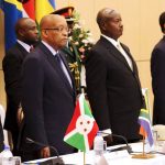 (L to R) Burundi Foreign Minister Alain Aime Nyamitwe, South African President Jacob Zuma, Ugandan President Yoweri Museveni and Tanzanian President Jakaya Kikwete attend the summit to discuss the crisis in Burundi. (Pic: Reuters)